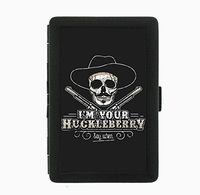 HuckleBerry Say When Skull Western Black Cigarette Case Holder Wallet RFID-blocking
