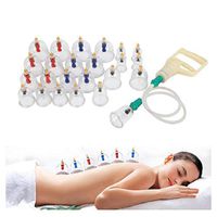 24Pcs Massage Vacuum Cups Kit,Cupping Acupuncture Therapy Set- Body Medical Suction Set