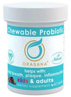 Orasana® Wildberry Chewable Probiotics, Vegan Probiotic for Oral Health, All Natural Chewable Probiotic for Kids & Adults