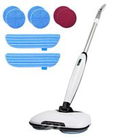 AIX7 Cordless Electric Mop, with Water Tank Spray and Detection Light Cleaner Spin Scrubber Cleaning Tool for Laminate Floors Wooden Floors Polisher Hard Wood,Tile,Vinyl,Marble