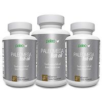 PALEOMEGA Fish Oil - Omega 3 - Paleo Life - High Strength 1500 mg. - 60 Capsules (3)