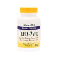 NaturesPlus UltraZyme - 120 mg Ox Bile, 90 Tablets - Maximum Strength Digestive Enzyme Supplement, Anti-Inflammatory, Promotes Nutrient Absorption - 45 Servings