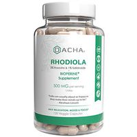 DACHA Nutrition Rhodiola Rosea Supplement – 500mg, 3% Rosavins 1% Salidroside, Full 4-Month Supply, Bioperine, Focus Mood Brain Booster, Siberian Cortisol Blocker Anti Anxiety Relief Stress Adaptogen