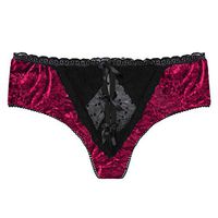 Sexy Underwear for Women,  Lace G-String Bowknot Strappy Panties Sexy Thongs Knickers Briefs（Wine，XXL）