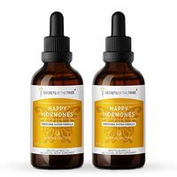 Secrets Of The Tribe - Happy Hormones, Herbal Supplement Blend Drops Alcohol Liquid Extract, Endocrine System Formula (2x4 fl oz)