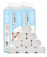 Toilet Paper,Multifold Roll 5- Ply Paper Soft Absorbent Tissues,Solid Hollow Roll Paper,100% Natural Wood Pulp Toilet Paper Bath Hand Towels Tissue