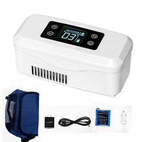 HPDOH Insulin Cooler, Portable Insulin Mini Refrigerator, Large Capacity 2-8 °C Cooler, Medicine Refrigerator, Suitable for Car/Travel/Aircraft (209 99 90mm)