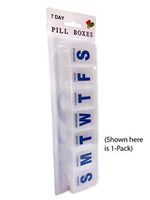 MeowInc. 3-Pack Jumbo Weekly Calendar Pill Box Case — Size Variations (Large)