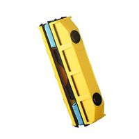 LXLTL Magnetic Window Cleaner, Portable Wipe Glass Cleaning Tools Household Glass Wiper for Double Side Window Cleaning Brush/Magnetic Force Within 9mm,Yellow