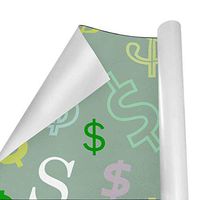 Gift Wrapping Paper Roll Dollar Sign Pattern for Birthday,Holiday,Wedding,Baby Shower Gift Wrap - 3Rolls - 58inch x 23inch Per Roll