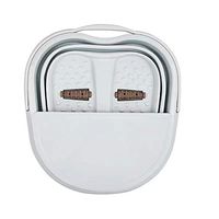 FZ FUTURE Collapsible Foot Tub Portable Foldable Feet Relax Spa Massage Large Heightening Footbath Folding Barrel,Gray