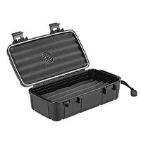 Travel Cigar Humidor Box, Black IP68 Waterproof Airtight Seal Crush Proof Cigar Holder Case for 10 Cigars