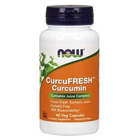 NOW Supplements, CurcuFRESH™ Curcumin, Derived from Fresh Turmeric Juice, Curcumin Juice Complex, 60 Veg Capsules
