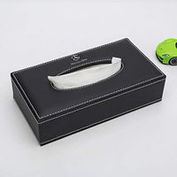 T-ZJHC Car car Tissue Box seat car Interior Supplies Creative Paper Box car with Tray Set, Black Metal Standard