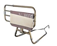 Signature Life Sleep Safe Bed Rail - Adjustable Adult Home Safety Bed Railing + Pivoting Bed Assist Handle & Organizer Pouch
