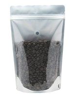 BAP 12 oz Clear Black Stand Up Pouch, Valve for Coffee (100 pcs)