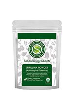 Organically Grown Spirulina Powder | Arthrospira Platensis | 7 Oz (200 gm) | Fiber and Protein | Gluten Free Ingredients | Non GMO - by Soliaura Ingredients