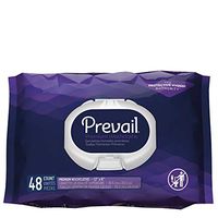 Prevail Premium Incontinence Washcloths, Quilted, Softpack, 48 Count (Single Pack)
