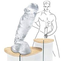 12 inch Big Size Transparent Dīldɔ Adult Sexy Toys with Strong Suction Cup Massager for Women