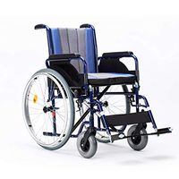 Transport Wheelchairs Steel Wheelchair Super Lightweight Ergonomic Attendant-Propelled Wheelchairs with Removable Footrest and Armrest Can Bear 200kg with Running Brakes (Size : 42cm)
