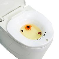 Velidy Sitz Bath,Over-The-Toilet Perineal Soaking Bath Avoid Squatting for Hemorrhoidal Relief, for Pregnant Women (White)