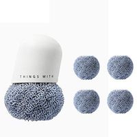 JD Home Steel Wool Scrubber, with Handle, Scouring Pad with Handle, Metal Scrubber, Stainless Steel Scrubber