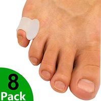 Syellowafter 8 Pack Pinky Toe Separators, Gel Toe Spacer Hammer Toe Straightener Gel Spreader Correct Crooked Toes -10 Pack Bunion Corrector