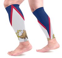 Abbylife American Samoa Flag 1 Pair Leg Brace Compression Long Cooling Sports Leg Sleeve