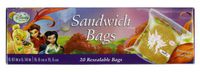 Disney Tinkerbell Personalizable Sandwich Bags - Disney Fairies Tinkerbell Resealable Sandwich Bags (20 Bags)