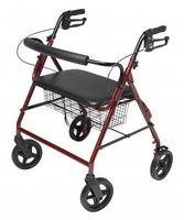Graham-Field Health RJ4405R  Rollator Alum Imperial Burgndy Walkabout Contour, Lumex