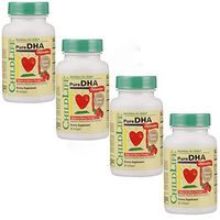 ChildLife Essentials 4 Bottles of Pure DHA for Infants, Babys, Kids, Toddlers, Children, and Teens, Soft Gel Capsules 90 Soft gels, Total 360 Count