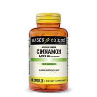 Mason Natural, Cinnamon, 1000 mg, 100 Capsules (Pack of 3), Herbal Dietary Supplement Supports Healthy Blood Sugar Levels, Helps Reduce Sugar Cravings and Appetite