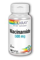 Niacinamide 500mg Solaray 100 VegCaps