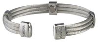 Sabona Trio Cable Magnetic Bracelet (Stainless, X-Large /7.5)
