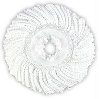 Blppldyci Replacement Fibre Swivel Mop Head, Suitable for 6.3" Mop Disk (White)