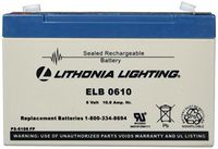 Lithonia Lighting ELB 0610 Emergency Replacement Battery, 250 watts, 6 Volts, Black
