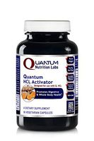 Quantum HCL Activator, 90 Vegetarian Capsules - Digestive and Whole Body Health Support with Pepsin (Vegetarian Source)