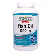 Natures Aid Fish Oil 1000mg (Omega-3) 180 Softgels - 6 Pack