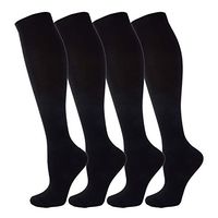 NOVAYARD Compression Socks for Men & Women Graduated 15-20 mmHg (4 Pairs)
