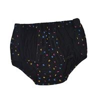 Cotton Incontinence Underwear Washable Reusable Snap-On Incontinence Pant for Men M Black