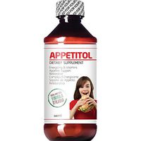 Appetitol Appetite-Weight Gain. Natural Appetite and Weight Gain Stimulant for Underweight Children Fortified with Vitamins B1,B2,B3,B5,B6,B12,Folic Acid, Iron, Zinc, Flax Seed Oil. (8 Fl Oz)