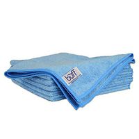 16"x16" Buff Pro Antimicrobial Microfiber Towel with Fresche - Coconut Oil Based, Non-Toxic | 6 Pack (Blue)
