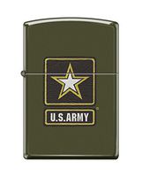 Zippo United States Army Logo Green Matte Pocket Lighter