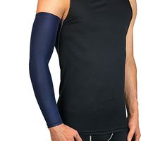 Meteora UV Protection Compression & Cooling Arm Sleeves for Men Women Kids Cycling/Golf/Basketball/Other Sports,Tattoo Cover (1 Pair) (Deep Blue, LX)