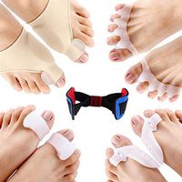 Toe Separators Spreaders Spacer for Bunions, 9pcs/set Big Toe Separator Corrector Protector Kit Pain Relief Toe Overlap Thumb Eversion Silica Gel Correction Device