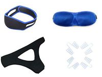 SnoreTecPro-Stop Snoring Bundle with 2 Different Style Adjustable Chin Straps, 4 Multiple Nasal Dilators with The Most Comfortable SleepMask Ever by SleepTechPro (Assorted Colors)