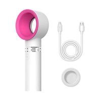 ZHONGLI Zero 9 USB Rechargeable Portable Bladeless Fan Handheld Mini Cooler No Leaf Handy Fan with 3 Speed Level LED Indicator