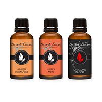 30ML - Trio (3) - Amber Romance, Happy Men & Dragons Blood - Premium Fragrance Oil Trio - 30ML