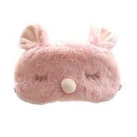 Animal Eye Cover Sleep Masks for Kids Girls Plush Padded Blindfold Home Bunny