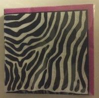Napkins: Lucheon, Beverage & Guest (5, Zebra Print) by Party!
